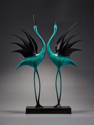 A pair of cranes