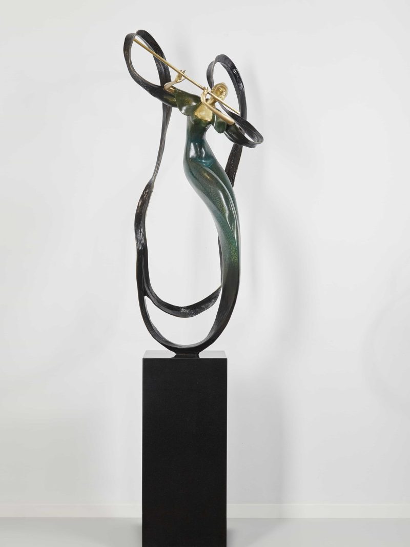 The Woman Playing the Flute - Graceful Ribbons