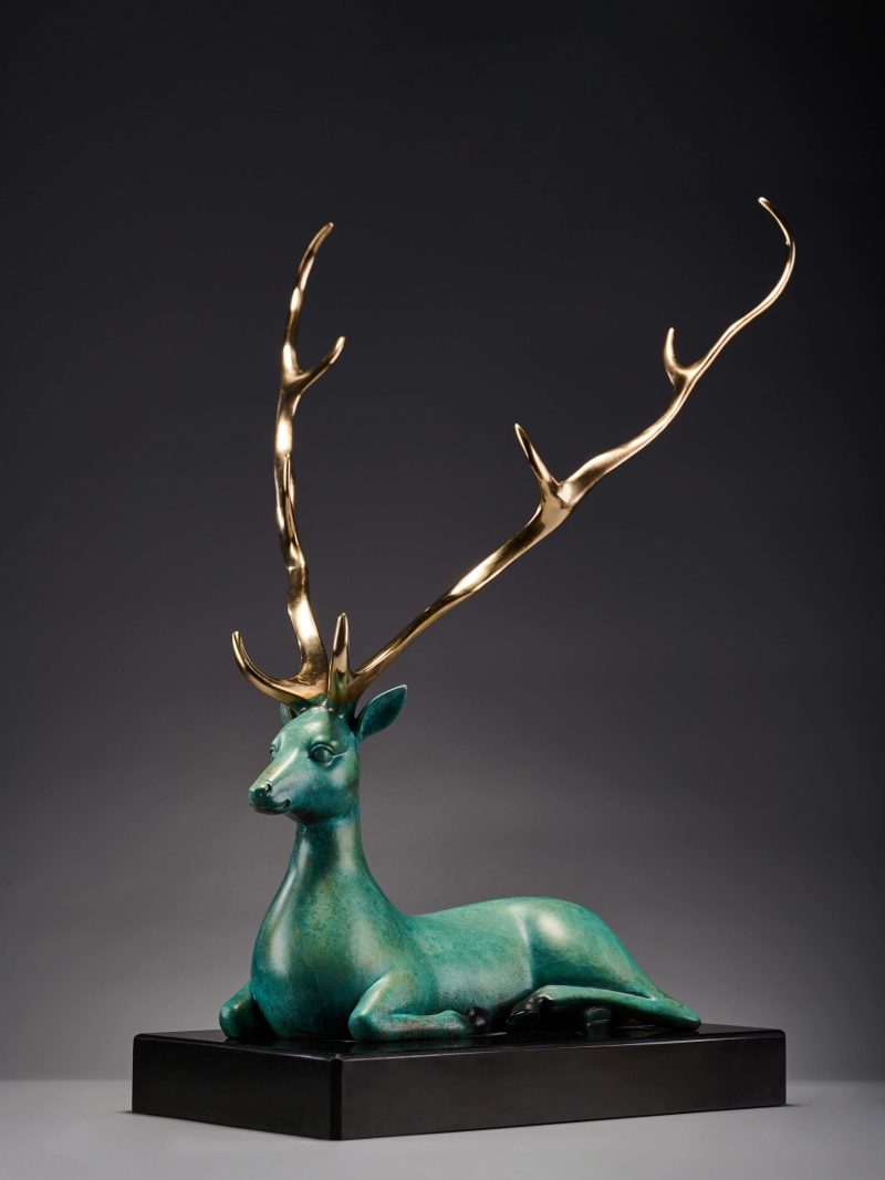Sitting Deer - Graceful Antlers