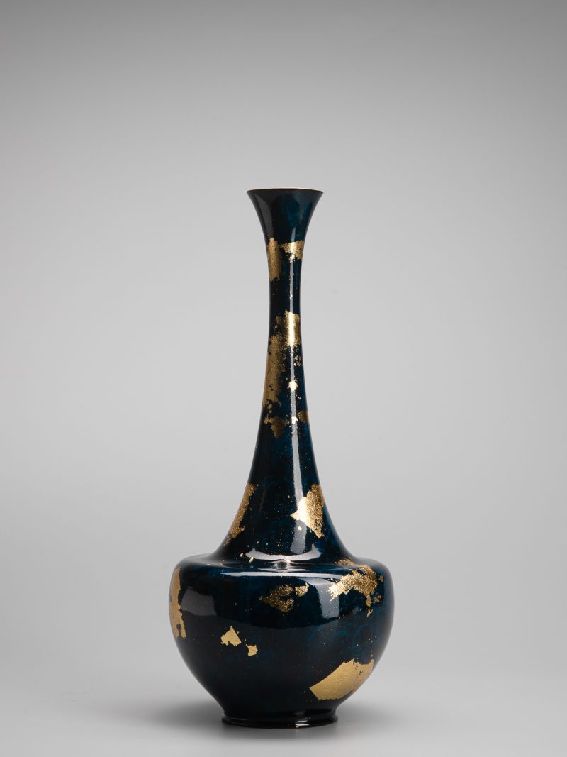 vase 18-blake,blue,gold foil