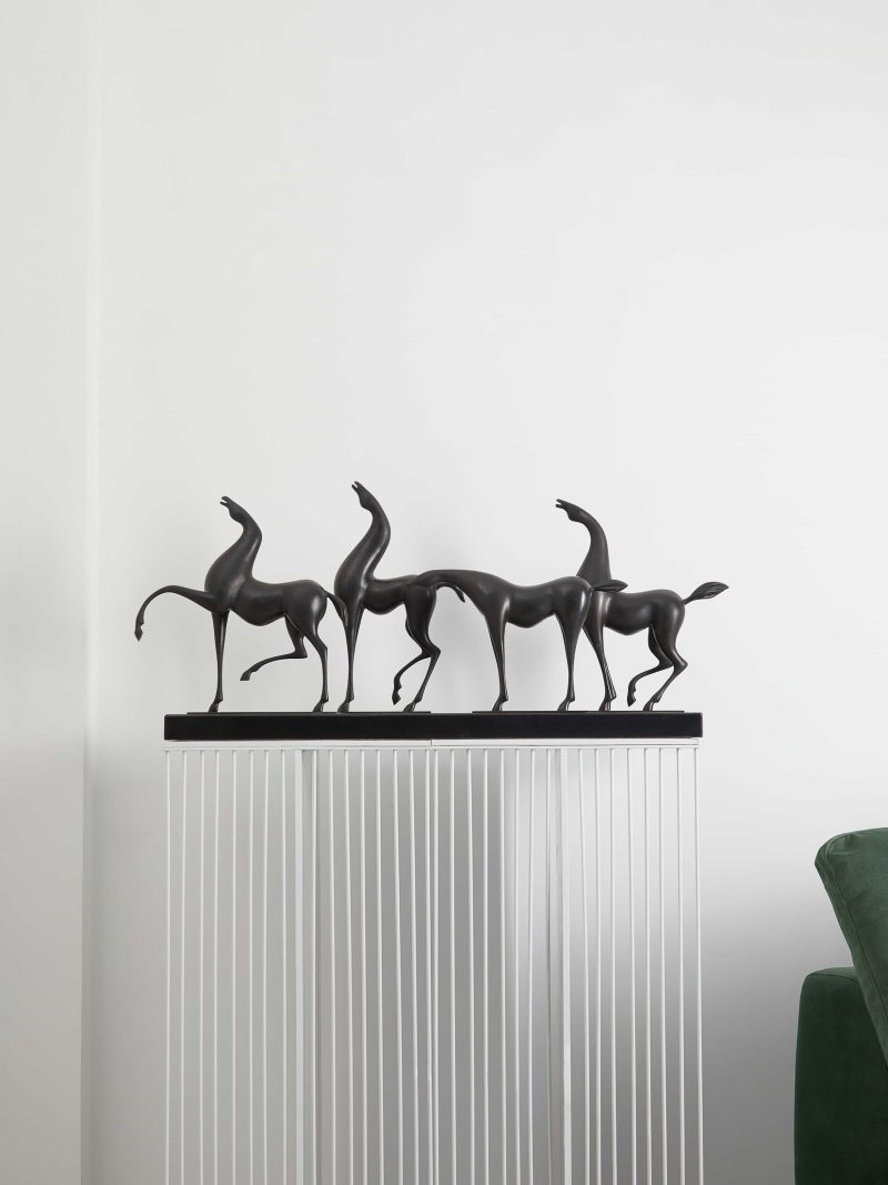 Abstract herd of horses