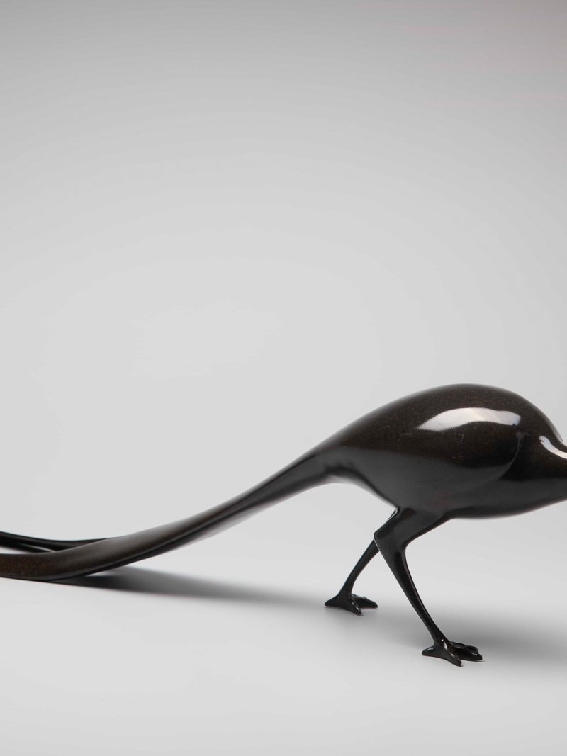 Minimalist-style peacock