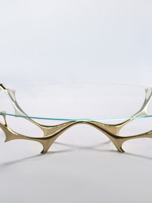 Glass & Bronze low table