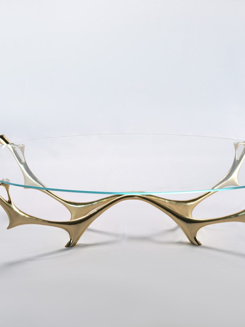 Glass & Bronze low table