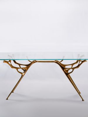 bronze & glass table