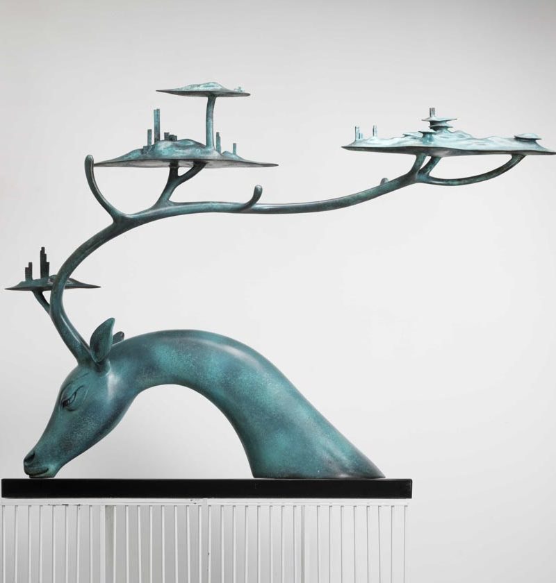 bronze deer