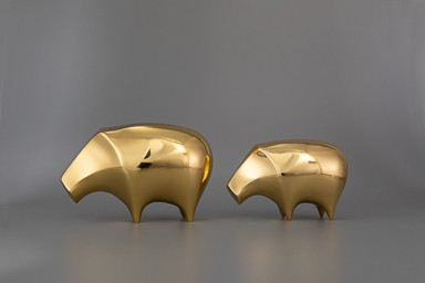 Minimalist and luxurious rhinoceros