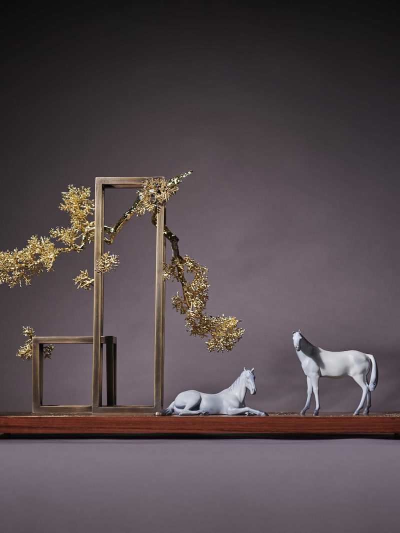 White horses, pine trees - Eastern poetry